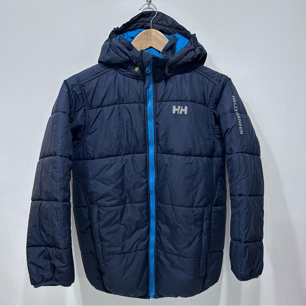 Helly Hansen Unisex‎ Black/Teal Reversible Puffer Jacket Size 152/12 Years